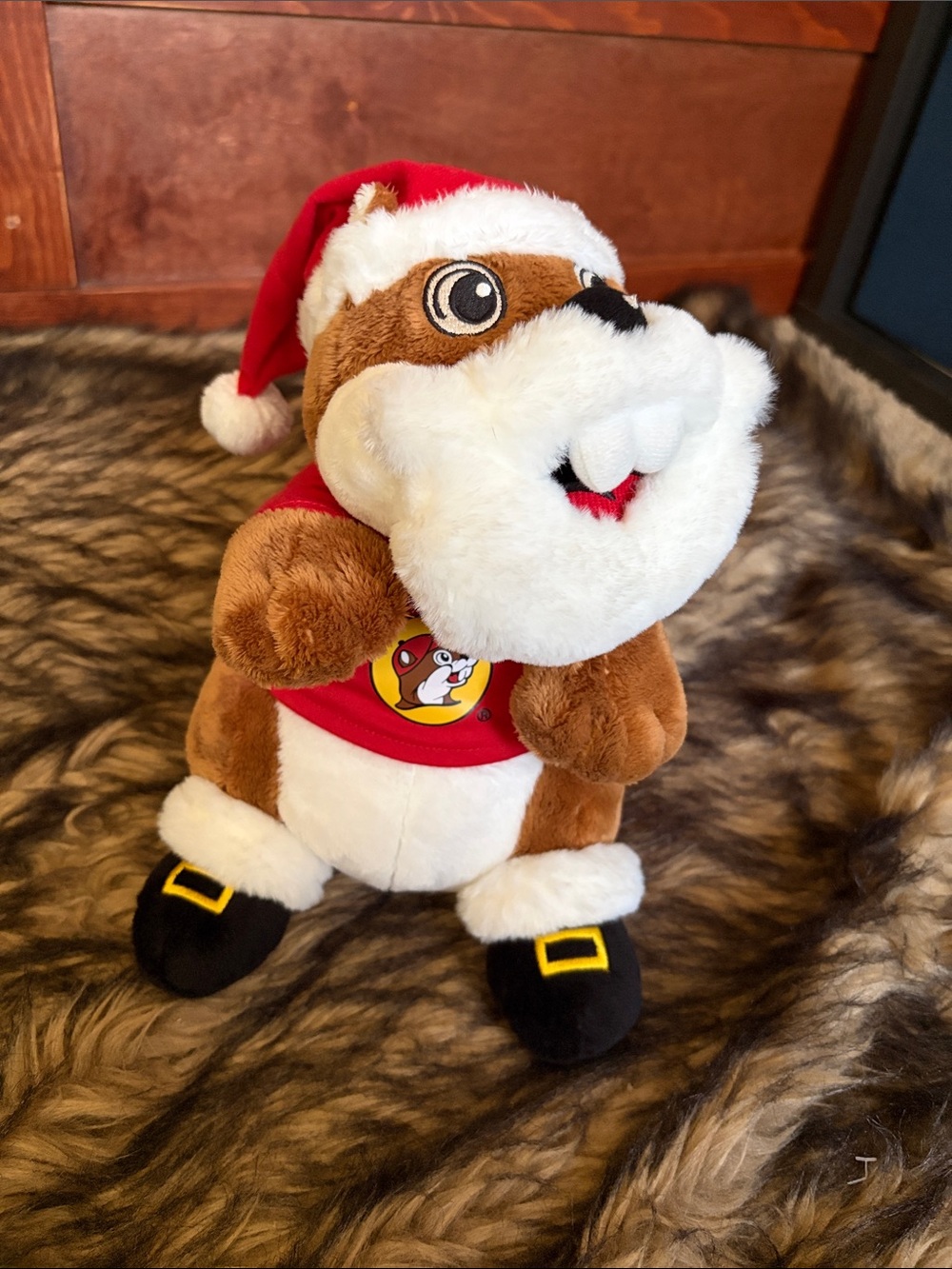 Buc-ee's Santa Beaver Holiday Christmas Hat 10" Plush Stuffed Animal Bucees